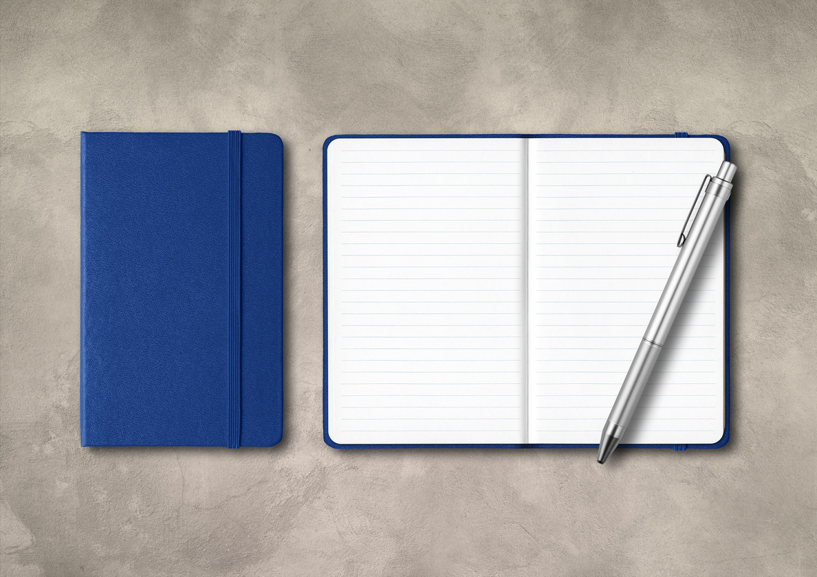 Blue Notebooks and Pen 